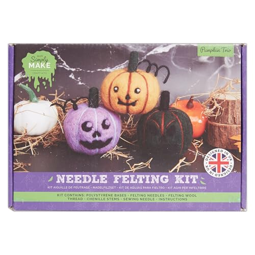 Simply Make Needle Felting Kit Halloween Pumpkin Trio... - Maison & Cuisine Amazon Royaume-Uni à 4.80€