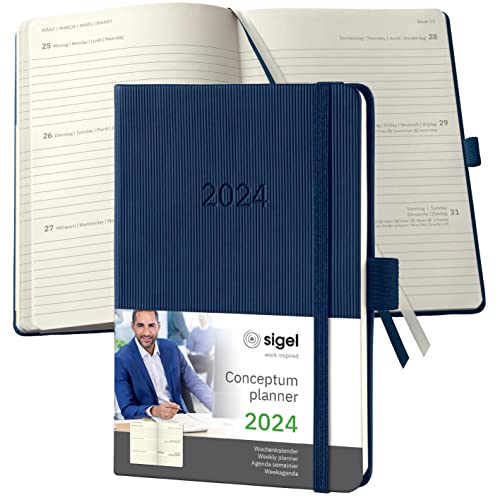SIGEL C2463 Conceptum Agenda semanal 2024, aprox. A6, azul... - Amazon Espagne à 5.42€