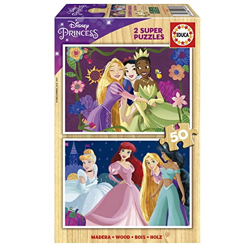 Educa - Disney Princess | Ensemble de 2 Puzzles en Bois... - Jouets & Jeux Amazon France à 7.19€