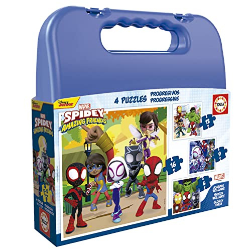 Educa - Malette Spidey | Ensemble de 4 Puzzles Progressive... - Jouets & Jeux Amazon France à 7.19€
