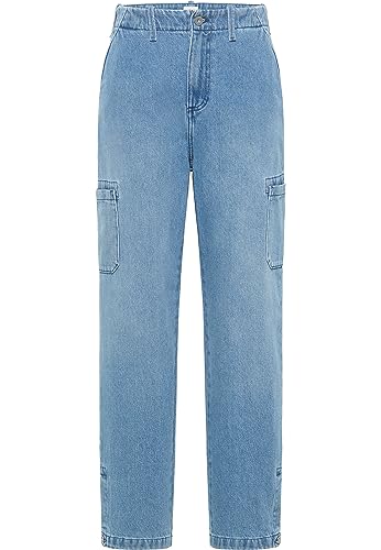 MUSTANG Mujer Style Ava Loose Wide Cargo Cargo Azul Medio... - Auto & Moto Amazon Espagne à 23.20€