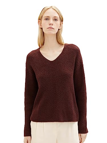 TOM TAILOR 1039242 Maglione, 32404-raisin Melange, XL Donna - Mode & Vêtements en promo à 17.79€