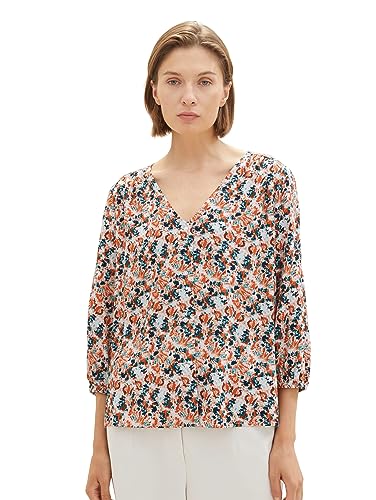 TOM TAILOR Blusa de Mujer Con Estampado, Multicolor... - Amazon Espagne à 11.74€