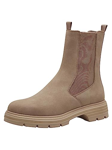 Tamaris Botines Chelsea Veganos para Mujer, Camello, 36 EU - Nouvelle promo Amazon à 21.58€