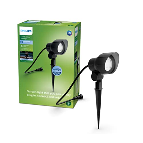 Philips - Foco negro de exterior Philips 6W Luz Neutra... - Garden & Outdoor Amazon Spain à 25.16€