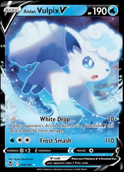 Alolan Vulpix V 033/195- Silver Tempest - Carte Pokémon... - Jouets & Jeux Amazon France à 15.32€