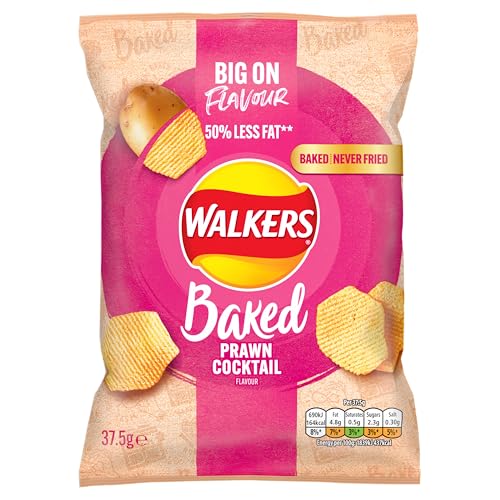 Walkers Baked Prawn Cocktail Flavour 37.5g - Épicerie Amazon Royaume-Uni à 1.20€