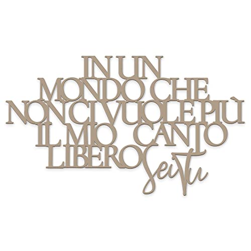 Scritta in Legno con frase canzone In un mondo che... - Amazon Italy à 19.59€