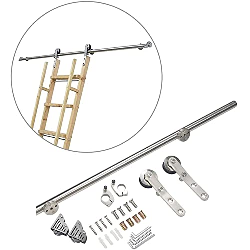 Sliding Barn Door Kit 3.3ft-20ft Sliding Ladder Library... - Maison & Cuisine Amazon Royaume-Uni à 53.71€