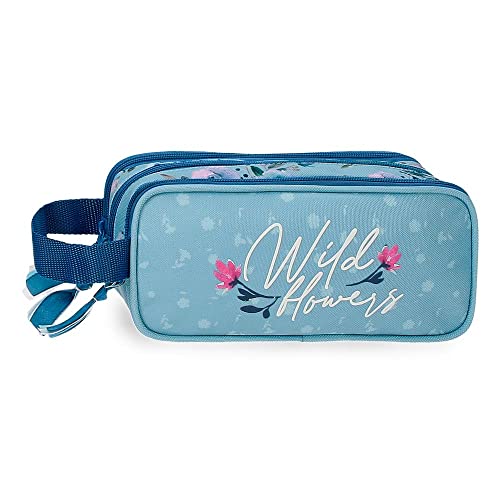 Movom Wild Flowers Triple Pencil Case Blue 22x10x9 cms... - Jardin & Extérieur Amazon Royaume-Uni à 3.88€