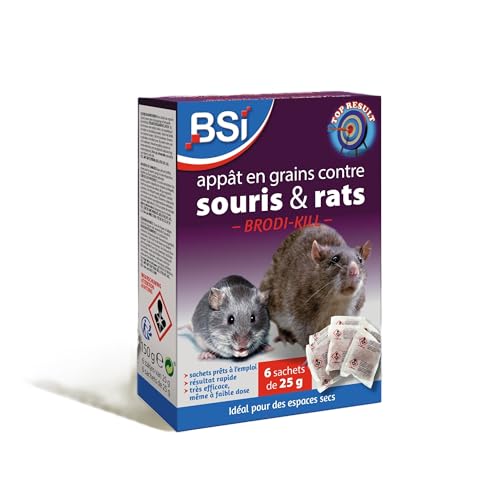 BSI - Anti Rats Et Souris - 150g - Grains - Efficacité... - Auto & Moto en promo à 5.54€
