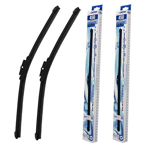 PETEX Essuie-glaces - Longueur : 450 mm/450 mm - Jeu de... en promo à 23,95€ (-46%) sur Amazon FR