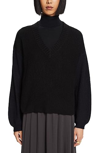 ESPRIT 083cc1i306 Suéter, 002/Negro 2, XS para Mujer - Fashion & Clothing Amazon Spain à 17.30€