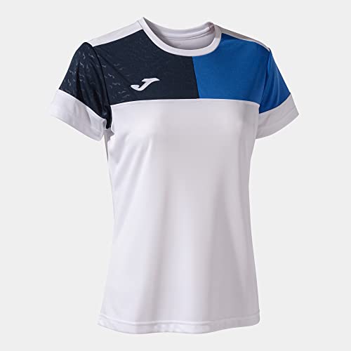 Joma Maglia a Manica Corta Donna Crew V Bianco Blu Reale... - Amazon Italy à 7.99€