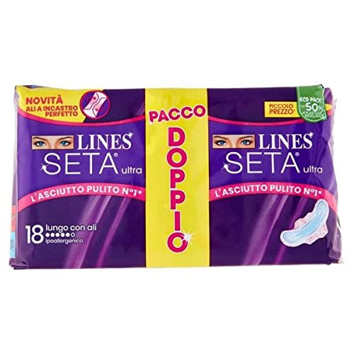 Lines Assorbetni Seta Ulta Vpdown Lungo 18 Pezzi, 18pz - Santé & Bien-être Amazon Italie à 3.32€