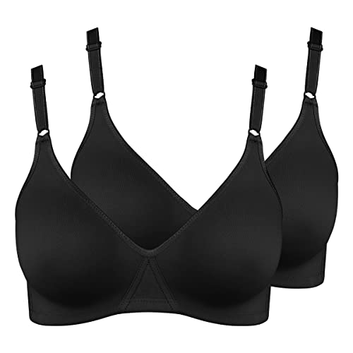 Nur Die Sujetador de algodón, 2 Unidades, Negro, 110B para... - Amazon Espagne à 12.47€