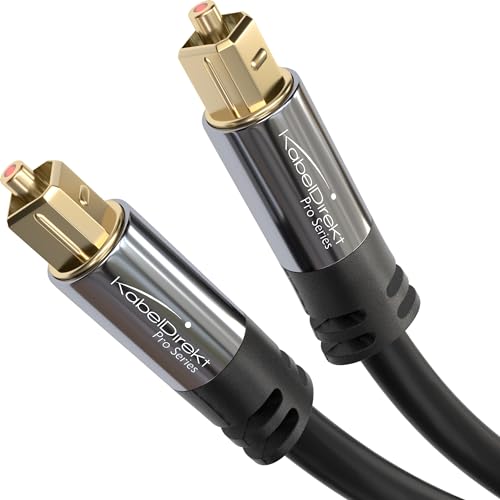 TOSLINK Cable, optical audio cable – 5x 3m Fibre optic lead... - High-Tech & Électronique Amazon Royaume-Uni à 22.00€