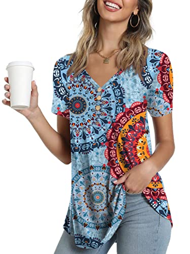 Ninee Maglietta da donna a maniche corte, con scollo a V... - Garden & Outdoor Amazon Italy à 12.13€