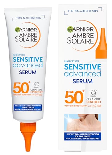 Garnier Ambre Solaire SPF 50+ Sun Protection Serum Face &... - Beauté & Parfums Amazon Royaume-Uni à 9.70€