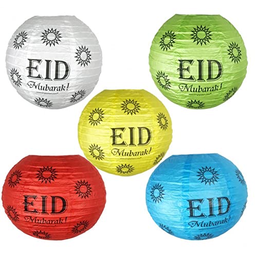 Ericetion Eid Mubarak Kerzenlaternen 5pcs Farbenfrohe Runde... - Maison & Cuisine Amazon Allemagne à 4.19€