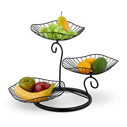 Relaxdays Corbeille à Fruits, 3 Niveaux, Design Floral... - Bricolage & Outils Amazon France à 32.46€