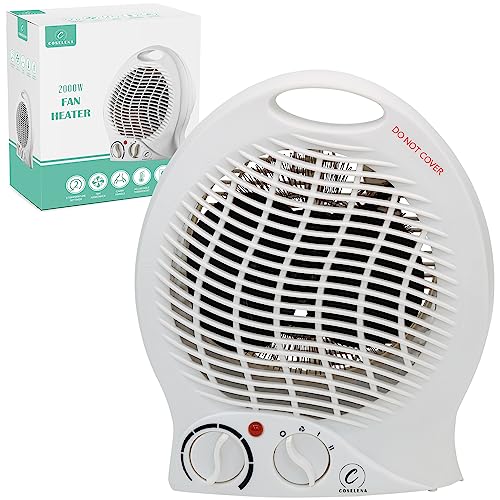 Coselena Electric Heater - 2KW Fan with 2 Heat Settings &... - Nouvelle promo Amazon à 17.99€