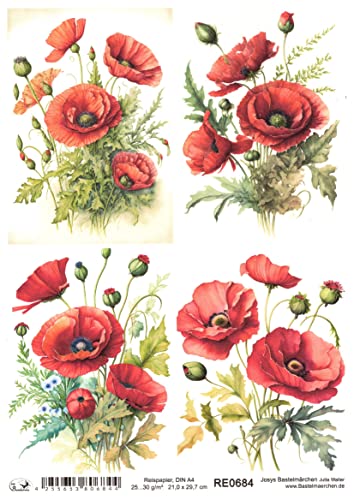 Josys Bastelmärchen Reispapier A4 Strohseide Decoupage... - Loisirs Créatifs Amazon Allemagne à 1.99€