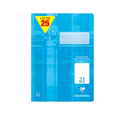 Clairefontaine 331021C - Paquet de 25 cahiers, idéal pour... - Fournitures Bureau en promo à 12.69€