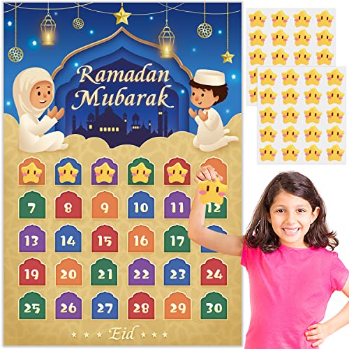 AhfuLife Ramadan Calendario e 40 Stelle Adesive Decorazioni... - Jouets & Jeux Amazon Italie à 8.99€