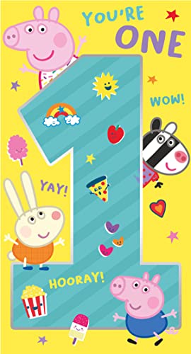 1st Birthday Card, Birthday Card for 1st Birthday, Peppa... - Auto & Moto Amazon Royaume-Uni à 1.49€