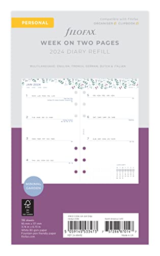Filofax Personal Garden week to view diary - 2024 - Garden & Outdoor Amazon UK à 4.77€