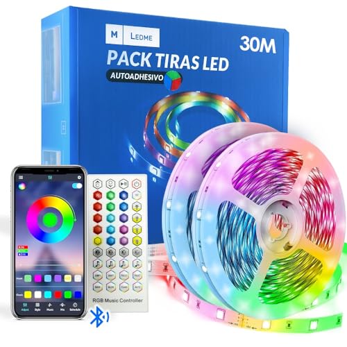 M mimotec - Striscia LED RGB, Luci LED Camera 30 metri con... - High-Tech & Électronique Amazon Italie à 19.52€