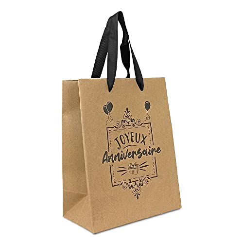 Pochette cadeau joyeux anniversaire kraft pm - Loisirs Créatifs Amazon France à 1.99€
