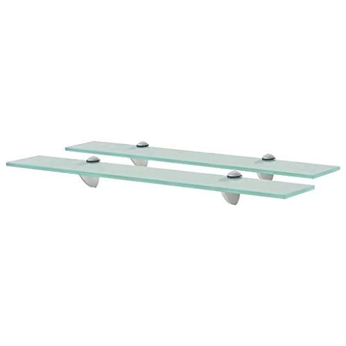 Keketa Glass Floating Shelves, Wall Mounted Shelf Set of 2... - Maison & Cuisine Amazon Royaume-Uni à 37.15€
