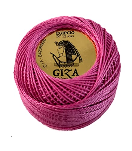 Ovillo Nº12 5gr COLOR ROSA 2323-100% Algodón GIZA para... - Loisirs Créatifs en promo à 1.25€