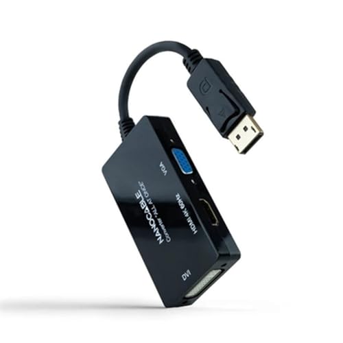 NANOCABLE 10.16.3301-ALL – DISPLAYPORT to HDMI/DVI/VGA... - Amazon Royaume-Uni à 11.66€