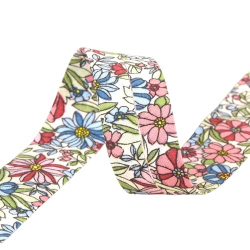 MYMERCERIE Bobina de 25 m, diseño de flores, algodón, 27... - Amazon Espagne à 2.49€