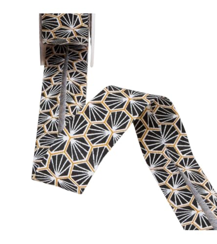 Stephanoise Bobina 25 m Biais alveoli, 27 mm, colore: Nero - Loisirs Créatifs en promo à 2.49€