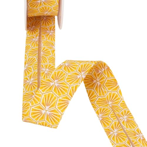 Stephanoise Bobina 25 m Biais alveoli giallo oro 27 mm - Loisirs Créatifs en promo à 2.49€