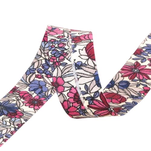 MYMERCERIE Bobina 25 m Biais Fiori Cotone 27 mm Rosso... - Loisirs Créatifs en promo à 2.49€