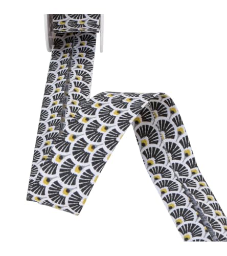 Stephanoise Bobina 25 m bias ventagli nero 27 mm - Loisirs Créatifs en promo à 2.49€