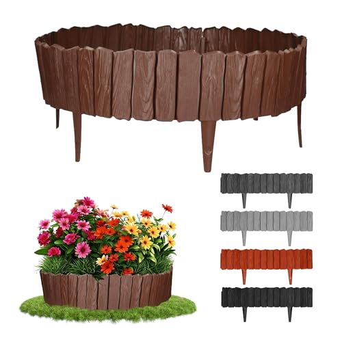 GARDENIX Brown Edging - 2.3m/7.4ft Flexible Garden Edging... - Jardin & Extérieur Amazon Royaume-Uni à 14.95€