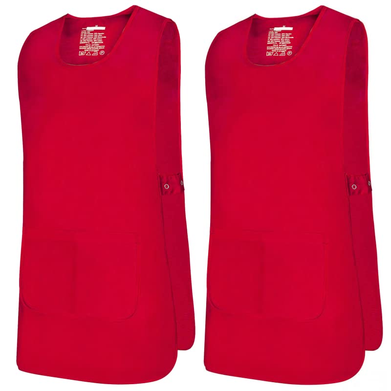 MISEMIYA - Package 2 Units - CLEANING APRON WORK UNIFORM... - Maison & Cuisine Amazon Royaume-Uni à 11.55€