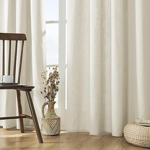 Joydeco Wohnzimmer Vorhänge 213 cm lang, Leinenvorhänge 213... - Maison & Cuisine en promo à 16.73€