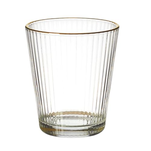 HOME DECO FACTORY - KA6275, Vase 350 ml avec bordure dorée... - Maison & Cuisine en promo à 10.99€