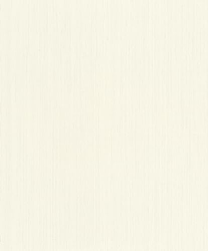 Rasch 746013 Non-Woven Wallpaper White Plain Textured Linen... - Maison & Cuisine en promo à 10.02€