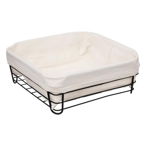 5five - cestino in acciaio 25cm beige nero - Maison & Cuisine en promo à 7.99€