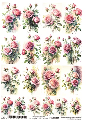 Josys Bastelmärchen Reispapier A4 Strohseide Decoupage... - Loisirs Créatifs Amazon Allemagne à 1.99€