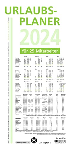 Urlaubsplaner 2024 100x29,7 - Fournitures Bureau Amazon Allemagne à 3.85€