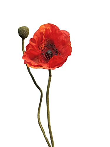 artplants.de Fleur Artificielle Coquelicot YILAN, Rouge, 60... - Jardin & Extérieur Amazon France à 6.90€
